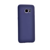 Aksesuarcim Samsung Galaxy S6 Edge ile Uyumlu Kılıfı Silikon Pastel Renkli Mat Esnek İnce Kapak Prem Saks Mavi