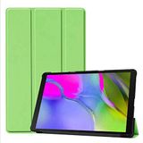 Aksesuarcim Samsung Galaxy Tab A SM-T290 T295 T297 ile Uyumlu Kılıf 2 Farklı Stand Olabilen Arka Kısım Şeffaf Sert Silikon İnce Hafif Tablet Kılıfı Yeşil
