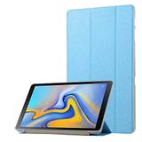 Aksesuarcim Samsung Galaxy Tab A SM-T590 T595 T597 ile Uyumlu Kılıf 2 Farklı Stand Olabilen Arka Kısım Şeffaf Sert Silikon İnce Hafif Tablet Kılıfı Mavi