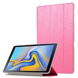 Aksesuarcim Samsung Galaxy Tab A SM-T590 T595 T597 ile Uyumlu Kılıf 2 Farklı Stand Olabilen Arka Kısım Şeffaf Sert Silikon İnce Hafif Tablet Kılıfı Pembe