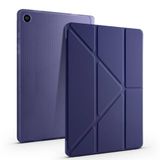 Aksesuarcim Samsung Galaxy Tab A11 Plus SM-X230 X236 X238 ile Uyumlu Kılıf Silikon Yumuşak Kalem Bölmeli Esnek 4 Farklı Stand Olabilen Tablet Kılıfı Lacivert