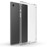 Aksesuarcim Samsung Galaxy Tab A8 10.5 SM-X200 X205 X207 ile Uyumlu Kılıf Şeffaf Silikon Darbe Korumalı Kenar Kısımları Airbagli İnce Tablet Kılıfı Nitro Renksiz