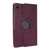 Aksesuarcim Samsung Galaxy Tab A8 10.5 SM-X200 X205 X207 ile Uyumlu Kılıfı Suni Deri 2 Farklı Stand Olabilen Darbe Korumalı 360 Dönebilen Tablet Kılıfı Mor
