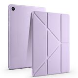 Aksesuarcim Samsung Galaxy Tab A9 Plus SM-X210 X215 X216 X218 ile Uyumlu Kılıf Silikon Yumuşak Kalem Bölmeli Esnek 4 Farklı Stand Olabilen Tablet Kılıfı Lila