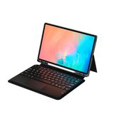 Aksesuarcim Samsung Galaxy Tab S11 Ultra SM-X930 X936B ile Uyumlu Kılıf Klavyeli Kalem Bölmeli Bluetooth Bağlantılı Standlı Tablet Kılıfı Siyah