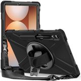 Aksesuarcim Samsung Galaxy Tab S9 Plus SM-X810 X816B ile Uyumlu Kılıf Silikon Standlı Darbe ve Şok Korumalı Ayarlanabilir Asklı Tank Tablet Kılıfı