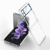 Aksesuarcim Samsung Galaxy Z Flip 4 ile Uyumlu Kılıfı Şeffaf Kamera Lens Korumalı Sert Silikon İnce Kapak Kıpta Renksiz