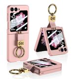 Aksesuarcim Samsung Galaxy Z Flip 6 ile Uyumlu Kılıfı Kamera Lens Korumalı Yüzük Aparatlı Mat Pastel Renkli Sert Silikon İnce Kapak Kıpta Pambe