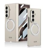 Aksesuarcim Samsung Galaxy Z Fold 8 Ultra ile Uyumlu Kılıfı Kamera Lens Korumalı M-Safe Şarj Özellikli Yüzük Standlı İnce Kapak Kıpta Yüzüklü KPT-07 Titanyum