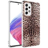 Aksesuarcim Samsung ile Uyumlu Galaxy A13 4G Kılıf Desenli Fosforlu Kamera Lens Korumalı Silikon Kapak Bella Leopar