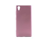 Aksesuarcim Sony Xperia XA1 Plus ile Uyumlu Kılıfı Silikon Pastel Renkli Mat Esnek İnce Kapak Prem Rose Gold
