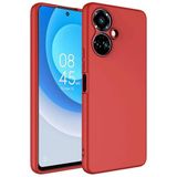 Aksesuarcim Tecno Camon 19 Pro ile Uyumlu Kılıf Silikon Kamera Lens Korumalı Lansman Yumuşak Mat Renkli Parmak izi Bırakmayan İnce Kapak Mara Kırmızı