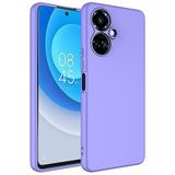 Aksesuarcim Tecno Camon 19 Pro ile Uyumlu Kılıf Silikon Kamera Lens Korumalı Lansman Yumuşak Mat Renkli Parmak izi Bırakmayan İnce Kapak Mara Lila