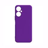 Aksesuarcim Tecno Camon 19 Pro ile Uyumlu Silikon Kılıf Mat Pastel Renkli Parmak İzi Bırakmayan Yumuşak Kapak Biy Mor