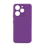 Aksesuarcim Tecno Spark 10 Pro ile Uyumlu Silikon Kılıf Mat Pastel Renkli Parmak İzi Bırakmayan Yumuşak Kapak Biy Mor
