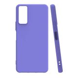 Aksesuarcim Vivo Y20 ile Uyumlu Silikon Kılıf Mat Pastel Renkli Parmak İzi Bırakmayan Yumuşak Kapak Biy Lila
