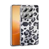 Aksesuarcim Xiaomi 14T Kılıf Silikon Esnek Desenli Kapak Mep Gri Leopar