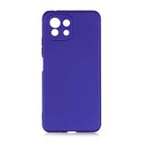 Aksesuarcim Xiaomi Mi 11 Lite ile Uyumlu Kılıfı Silikon Pastel Renkli Mat Esnek İnce Kapak Prem Saks Mavi