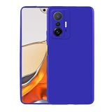 Aksesuarcim Xiaomi Mi 11T Pro 5G ile Uyumlu Kılıfı Silikon Pastel Renkli Mat Esnek İnce Kapak Prem Saks Mavi