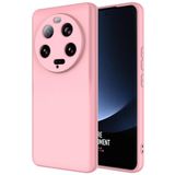 Aksesuarcim Xiaomi Mi 13 Ultra ile Uyumlu Kılıf Silikon Kamera Lens Korumalı Lansman Yumuşak Mat Renkli Parmak izi Bırakmayan İnce Kapak Mara Pembe Açık