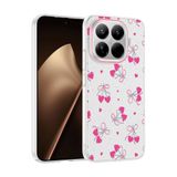 Aksesuarcim Xiaomi Mi 15T Pro ile Uyumlu Kılıfı Şeffaf Desenli Kamera Lens Korumalı İnce Sert Silikon Kapak Klip Kalpli Kiraz