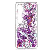Aksesuarcim Xiaomi Mi Note 10 Lite Kılıf Silikon Desenli Sıvılı Simli Kapak Marsh No3
