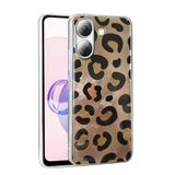 Aksesuarcim Xiaomi Poco C65 Kılıf Silikon Esnek Desenli Kapak Mep Gold Leopar