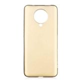 Aksesuarcim Xiaomi Poco F2 Pro ile Uyumlu Kılıfı Silikon Pastel Renkli Mat Esnek İnce Kapak Prem Gold