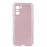 Aksesuarcim Xiaomi Poco F3 ile Uyumlu Kılıfı Silikon Pastel Renkli Mat Esnek İnce Kapak Prem Rose Gold