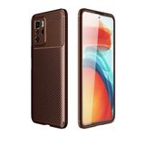 Aksesuarcim Xiaomi Poco X3 GT ile Uyumlu Kılıf Silikon İnce Karbon Lüx Parmak İzi Yapmayan Tarz Kapak Kahverengi