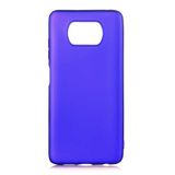 Aksesuarcim Xiaomi Poco X3 Pro ile Uyumlu Kılıfı Silikon Pastel Renkli Mat Esnek İnce Kapak Prem Saks Mavi