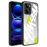 Aksesuarcim Xiaomi Poco X5 Pro ile Uyumlu Aynalı Parlak Desenli Kılıf Figürlü Kamera Lens Korumalı Kapak Mirror Yazı
