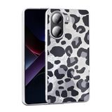 Aksesuarcim Xiaomi Poco X7 Pro Kılıf Silikon Esnek Desenli Kapak Mep Gri Leopar