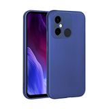 Aksesuarcim Xiaomi Redmi 12C ile Uyumlu Kılıfı Silikon Pastel Renkli Mat Esnek İnce Kapak Prem Saks Mavi