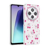 Aksesuarcim Xiaomi Redmi 14C 4G ile Uyumlu Kılıfı Şeffaf Desenli Kamera Lens Korumalı İnce Sert Silikon Kapak Klip Kalpli Kiraz