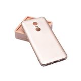 Aksesuarcim Xiaomi Redmi 5 Plus ile Uyumlu Kılıfı Silikon Pastel Renkli Mat Esnek İnce Kapak Prem Gold