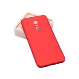 Aksesuarcim Xiaomi Redmi 5 Plus ile Uyumlu Kılıfı Silikon Pastel Renkli Mat Esnek İnce Kapak Prem Kırmızı
