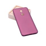 Aksesuarcim Xiaomi Redmi 5 Plus ile Uyumlu Kılıfı Silikon Pastel Renkli Mat Esnek İnce Kapak Prem Mürdüm