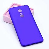 Aksesuarcim Xiaomi Redmi 5 Plus ile Uyumlu Kılıfı Silikon Pastel Renkli Mat Esnek İnce Kapak Prem Saks Mavi