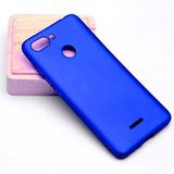 Aksesuarcim Xiaomi Redmi 6A ile Uyumlu Kılıfı Silikon Pastel Renkli Mat Esnek İnce Kapak Prem Saks Mavi