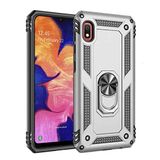 Aksesuarcim Xiaomi Redmi 7A ile Uyumlu Kılıf Silikon Yüzük Standlı Araç Tutucu için Mıknatıslı Darbe Karşı Dayanıklı Koruma Tank İnce Kap Vega Gri