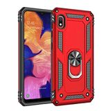 Aksesuarcim Xiaomi Redmi 7A ile Uyumlu Kılıf Silikon Yüzük Standlı Araç Tutucu için Mıknatıslı Darbe Karşı Dayanıklı Koruma Tank İnce Kap Vega Kırmızı
