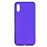 Aksesuarcim Xiaomi Redmi 9A ile Uyumlu Kılıfı Silikon Pastel Renkli Mat Esnek İnce Kapak Prem Saks Mavi