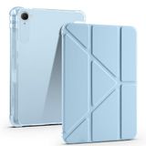 Aksesuarcim Xiaomi Redmi K Pad ile Uyumlu Kılıf Silikon Yumuşak Kalem Bölmeli Esnek 4 Farklı Stand Olabilen Tablet Kılıfı Mavi