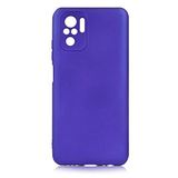 Aksesuarcim Xiaomi Redmi Note 10S ile Uyumlu Kılıfı Silikon Pastel Renkli Mat Esnek İnce Kapak Prem Saks Mavi
