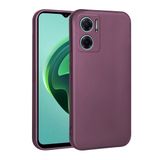 Aksesuarcim Xiaomi Redmi Note 11E ile Uyumlu Silikon Kılıf Mat Pastel Renkli Parmak İzi Bırakmayan Yumuşak Kapak Biy Mor