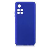 Aksesuarcim Xiaomi Redmi Note 11T 5G ile Uyumlu Kılıfı Silikon Pastel Renkli Mat Esnek İnce Kapak Prem Saks Mavi