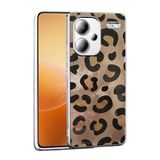 Aksesuarcim Xiaomi Redmi Note 13 Pro Plus 5G Kılıf Silikon Esnek Desenli Kapak Mep Gold Leopar