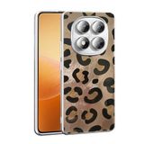 Aksesuarcim Xiaomi Redmi Note 14 Pro Plus Kılıf Silikon Esnek Desenli Kapak Mep Gold Leopar
