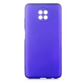 Aksesuarcim Xiaomi Redmi Note 9 5G ile Uyumlu Kılıfı Silikon Pastel Renkli Mat Esnek İnce Kapak Prem Saks Mavi